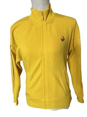 United Colors Of Benetton Yellow Zip-Up Track Jacket size XS